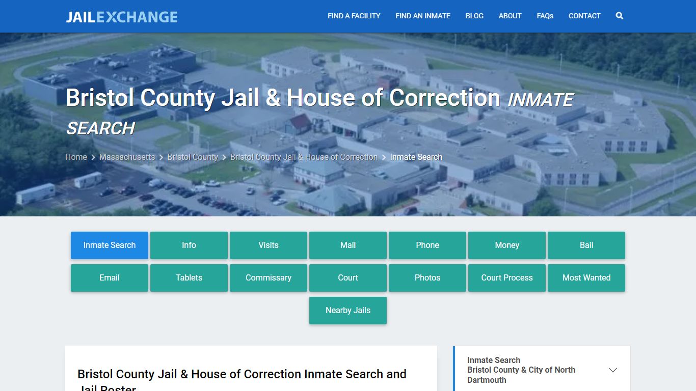 Bristol County Jail & House of Correction Inmate Search